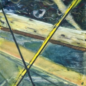 Drijfhout. Olieverf op doek, 80x70